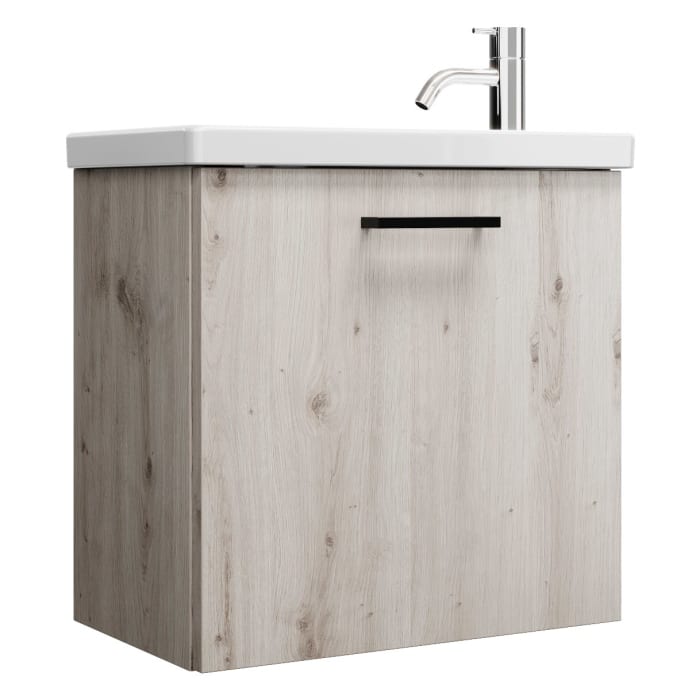 burgbad Eqio Waschtischkombination mit Keramik-Waschtisch, 53 cm, mit Stangengriff G0234