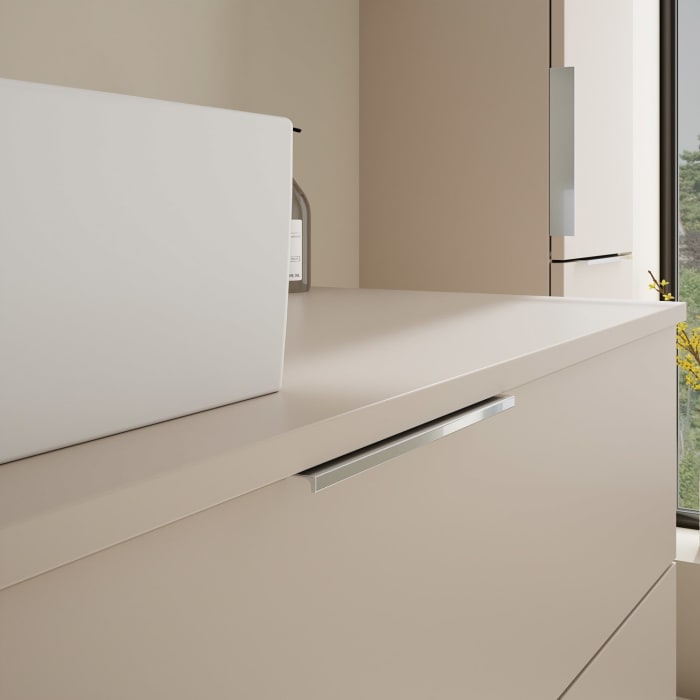 burgbad Eqio Waschtischkombination mit Keramik-Aufsatzwaschtisch 120 cm, links, mit Griff G0146