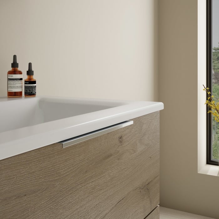 burgbad Eqio Waschtischkombination mit Keramik-Waschtisch Slim, 62 cm, mit Griff G0146