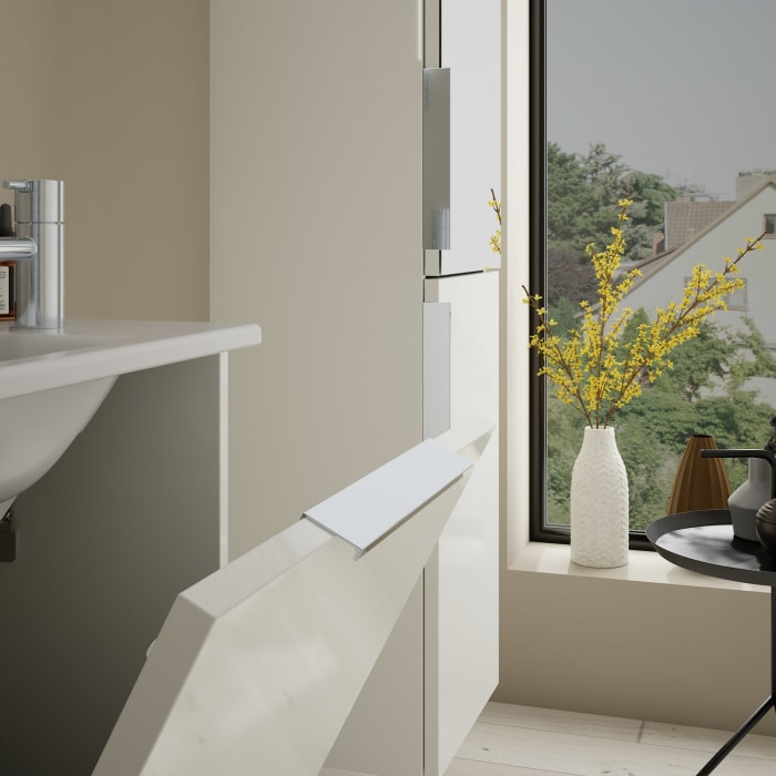 burgbad Eqio Waschtischkombination mit Keramik-Waschtisch Slim, 52 cm, mit Griff G0146