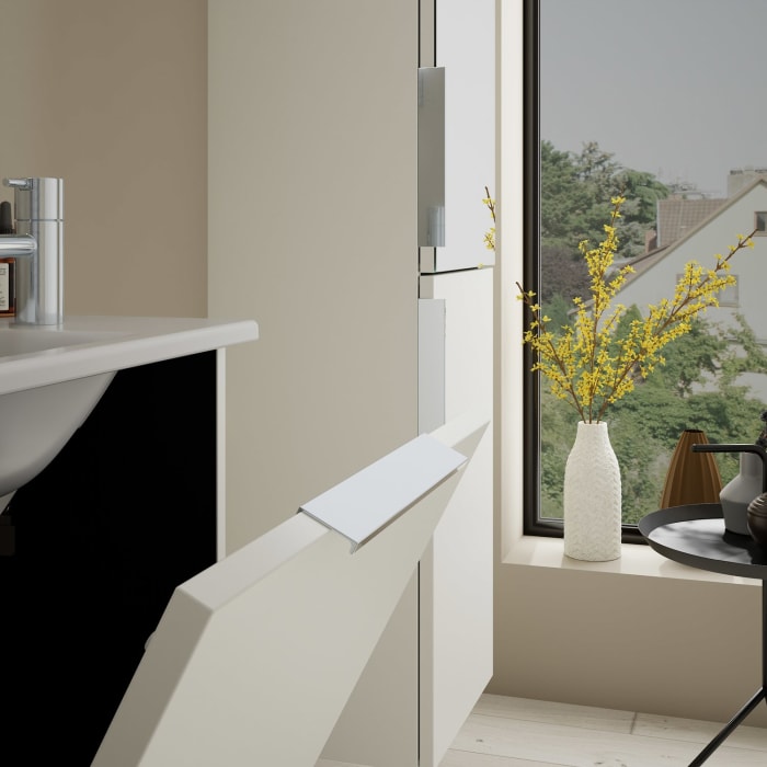 burgbad Eqio Waschtischkombination mit Keramik-Waschtisch Slim, 52 cm, mit Griff G0146