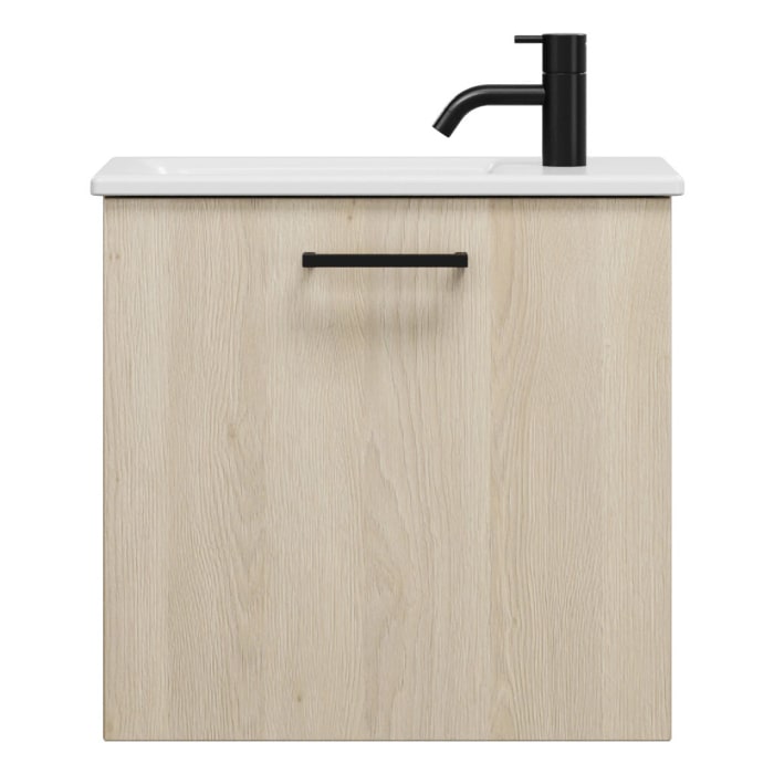 burgbad Eqio Waschtischkombination mit Keramik-Waschtisch Slim, 52 cm, mit Stangengriff G0234