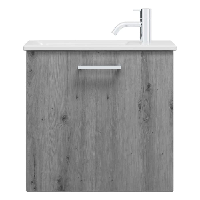 burgbad Eqio Waschtischkombination mit Keramik-Waschtisch Slim, 52 cm, mit Stangengriff P95