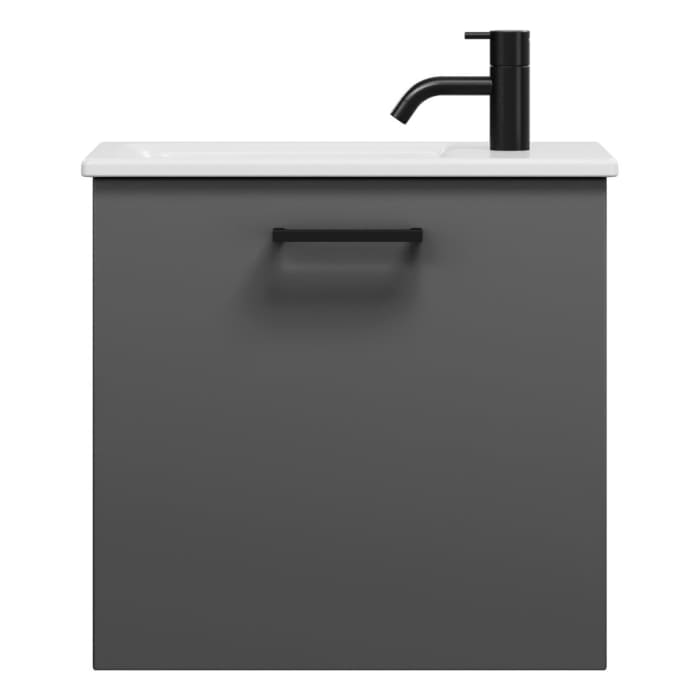 burgbad Eqio Waschtischkombination mit Keramik-Waschtisch Slim, 52 cm, mit Stangengriff G0234