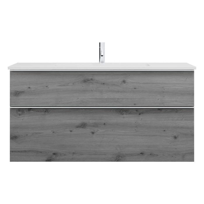 burgbad Eqio Waschtischkombination mit Mineralguss-Waschtisch, 122 cm, mit Griffleiste G0251