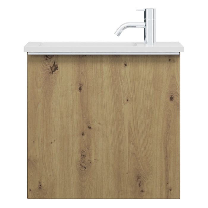 burgbad Eqio Waschtischkombination mit Mineralguss-Waschtisch, 52 cm, mit Griffleiste G0251