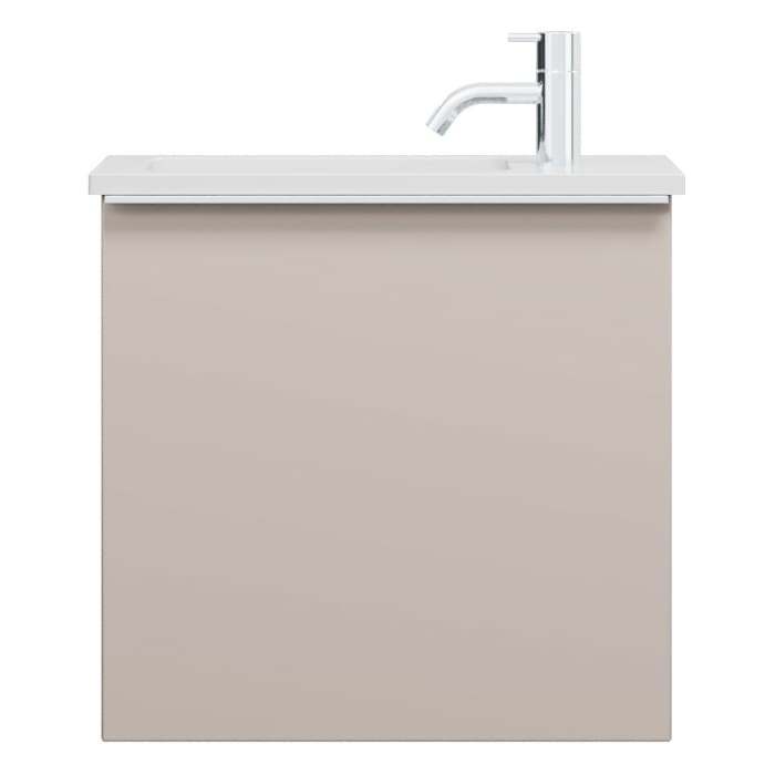 burgbad Eqio Waschtischkombination mit Mineralguss-Waschtisch, 52 cm, mit Griffleiste G0251