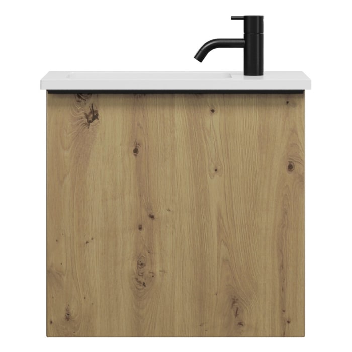 burgbad Eqio Waschtischkombination mit Mineralguss-Waschtisch, 52 cm, mit Griffleiste G0252