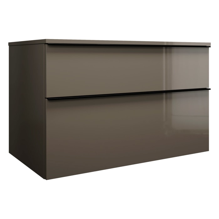 burgbad Eqio Waschtischunterschrank mit Konsolenplatte 100 cm, mit Griff G0252