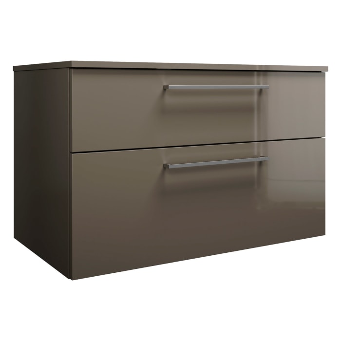 burgbad Eqio Waschtischunterschrank mit Konsolenplatte 100 cm, mit Stangengriff P95