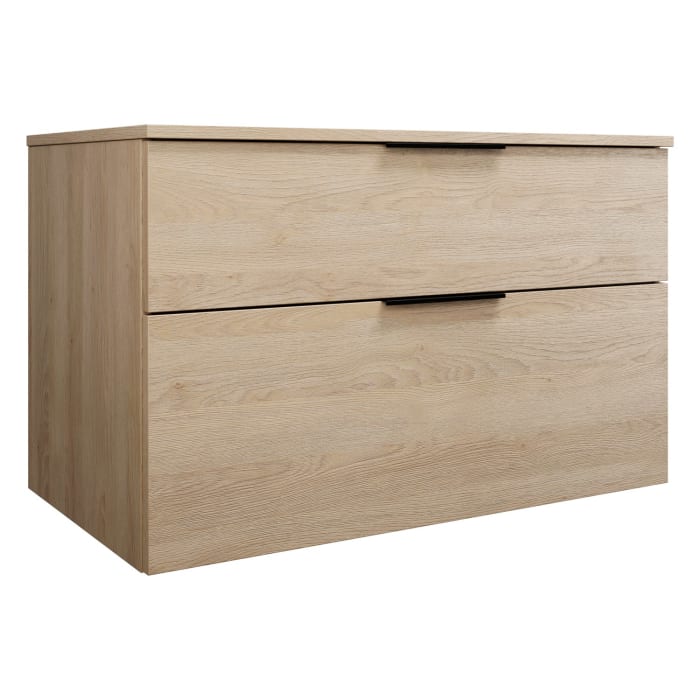 burgbad Eqio Waschtischunterschrank mit Konsolenplatte 100 cm, mit Griff G0200