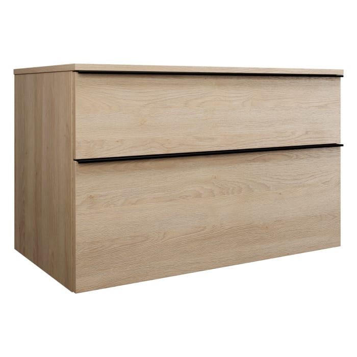 burgbad Eqio Waschtischunterschrank mit Konsolenplatte 100 cm, mit Griff G0252