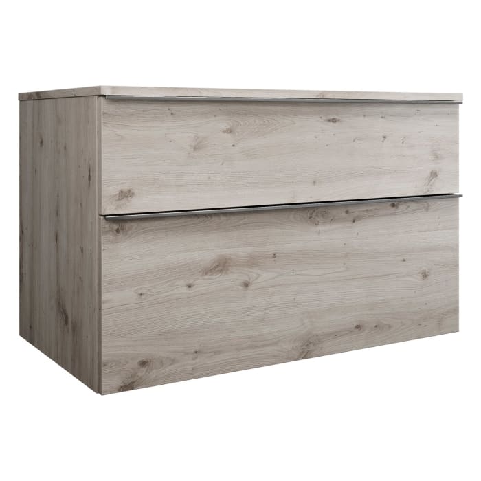 burgbad Eqio Waschtischunterschrank mit Konsolenplatte 100 cm, mit Griff G0251