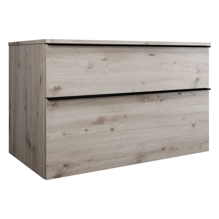 burgbad Eqio Waschtischunterschrank mit Konsolenplatte 100 cm, mit Griff G0252