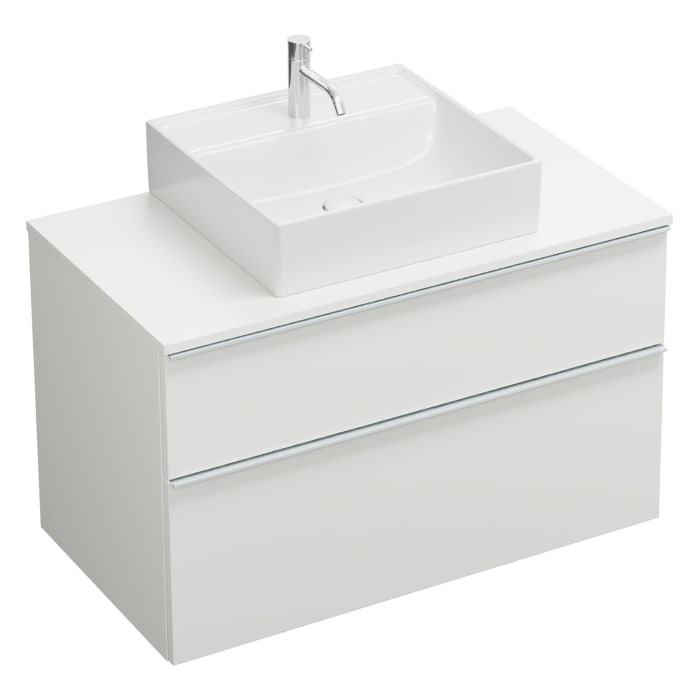 burgbad Eqio Waschtischunterschrank mit Konsolenplatte 100 cm, mit Griff G0251