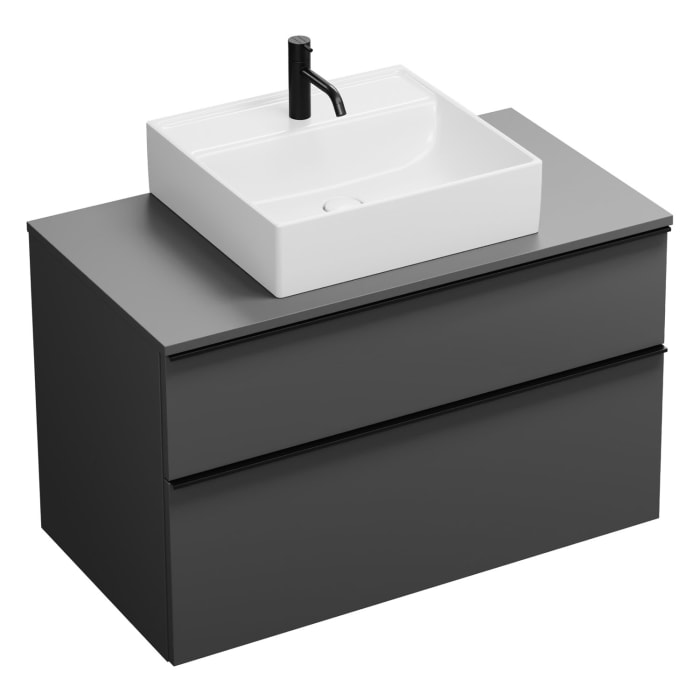 burgbad Eqio Waschtischunterschrank mit Konsolenplatte 100 cm, mit Griff G0252