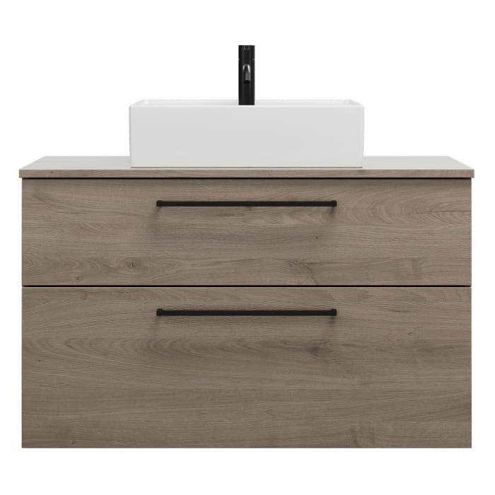 burgbad Eqio Waschtischunterschrank mit Konsolenplatte 100 cm, mit Stangengriff G0234