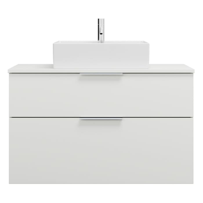 burgbad Eqio Waschtischunterschrank mit Konsolenplatte 100 cm, mit Griff G0146