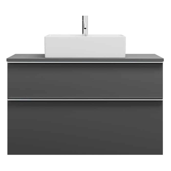 burgbad Eqio Waschtischunterschrank mit Konsolenplatte 100 cm, mit Griff G0251