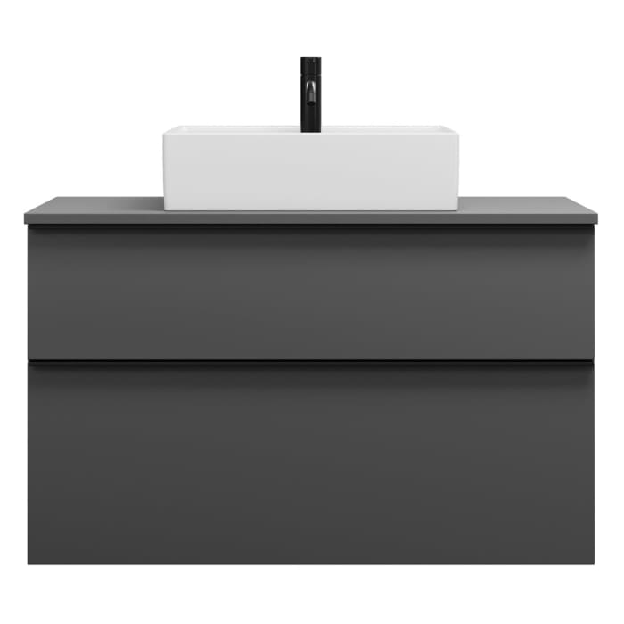 burgbad Eqio Waschtischunterschrank mit Konsolenplatte 100 cm, mit Griff G0252