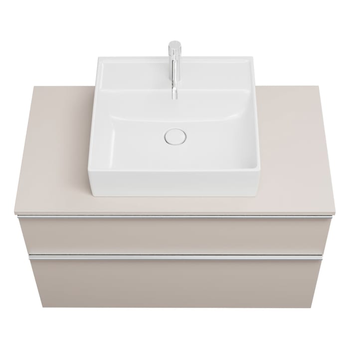 burgbad Eqio Waschtischunterschrank mit Konsolenplatte 100 cm, mit Griff G0251