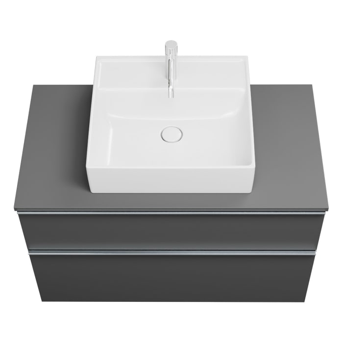 burgbad Eqio Waschtischunterschrank mit Konsolenplatte 100 cm, mit Griff G0251