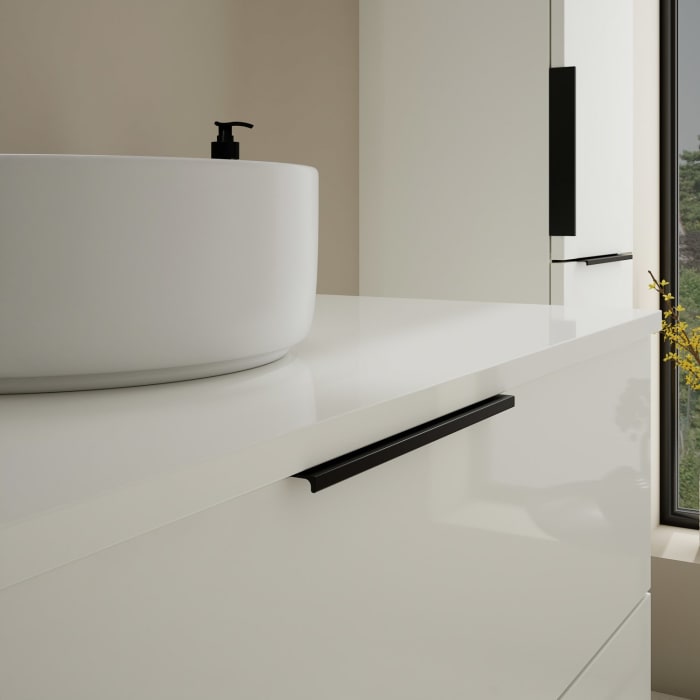 burgbad Eqio Waschtischunterschrank mit Konsolenplatte 100 cm, mit Griff G0200