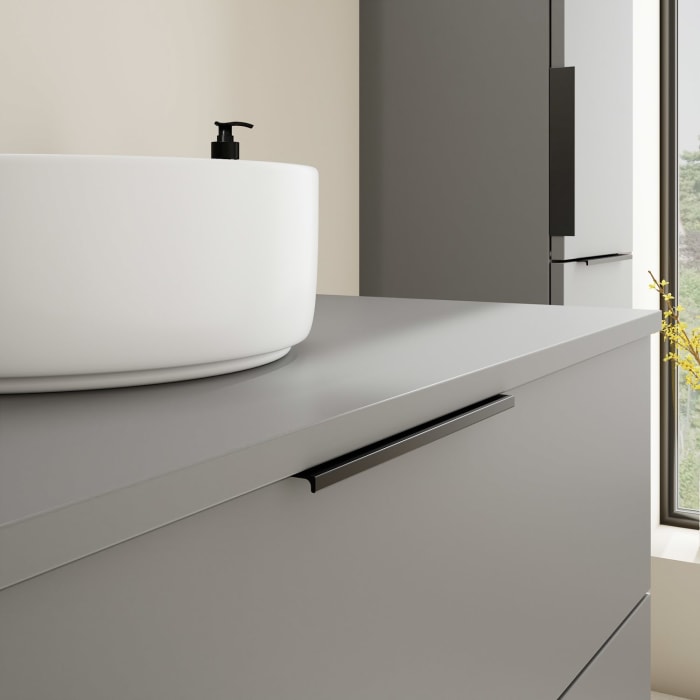 burgbad Eqio Waschtischunterschrank mit Konsolenplatte 100 cm, mit Griff G0200