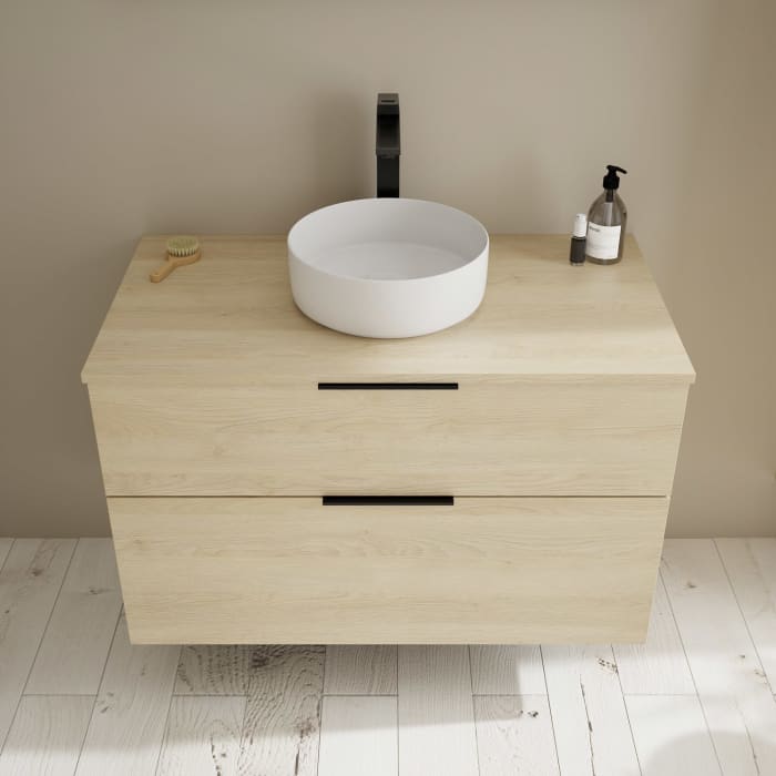 burgbad Eqio Waschtischunterschrank mit Konsolenplatte 100 cm, mit Griff G0200