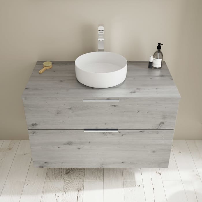 burgbad Eqio Waschtischunterschrank mit Konsolenplatte 100 cm, mit Griff G0146