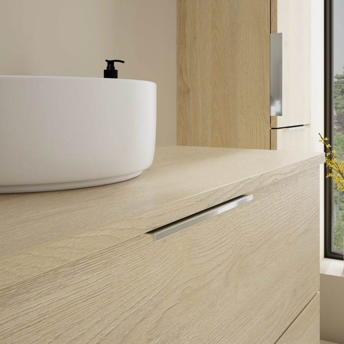 burgbad Eqio Waschtischunterschrank mit Konsolenplatte 100 cm, mit Griff G0146