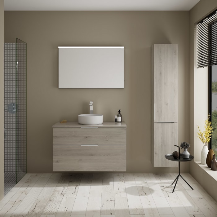 burgbad Eqio Waschtischunterschrank mit Konsolenplatte 100 cm, mit Griff G0146