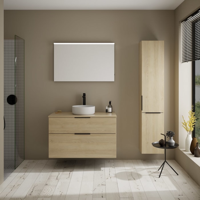 burgbad Eqio Waschtischunterschrank mit Konsolenplatte 100 cm, mit Griff G0200