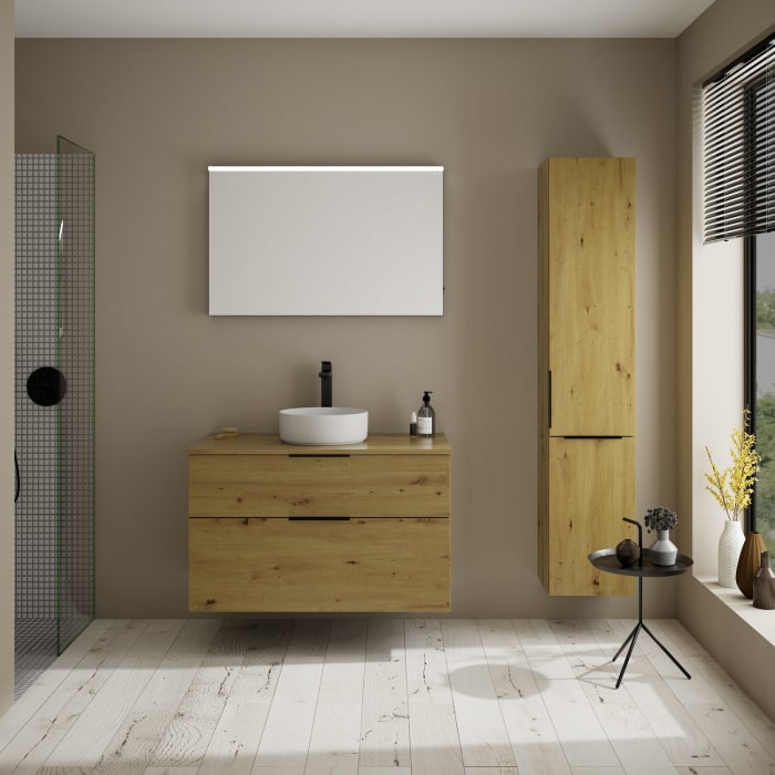 burgbad Eqio Waschtischunterschrank mit Konsolenplatte 100 cm, mit Griff G0200