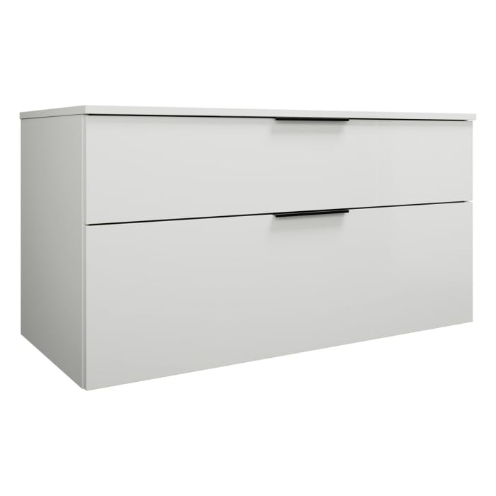 burgbad Eqio Waschtischunterschrank mit Konsolenplatte 120 cm, rechts, mit Griff G0200