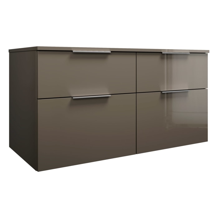 burgbad Eqio Waschtischunterschrank mit Konsolenplatte 120 cm, links, mit Griff G0146