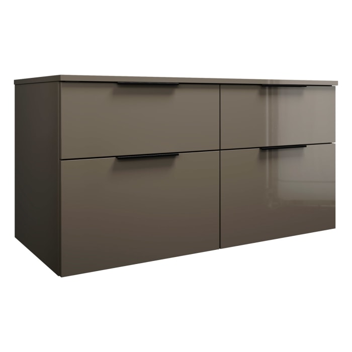 burgbad Eqio Waschtischunterschrank mit Konsolenplatte 120 cm, rechts, mit Griff G0200