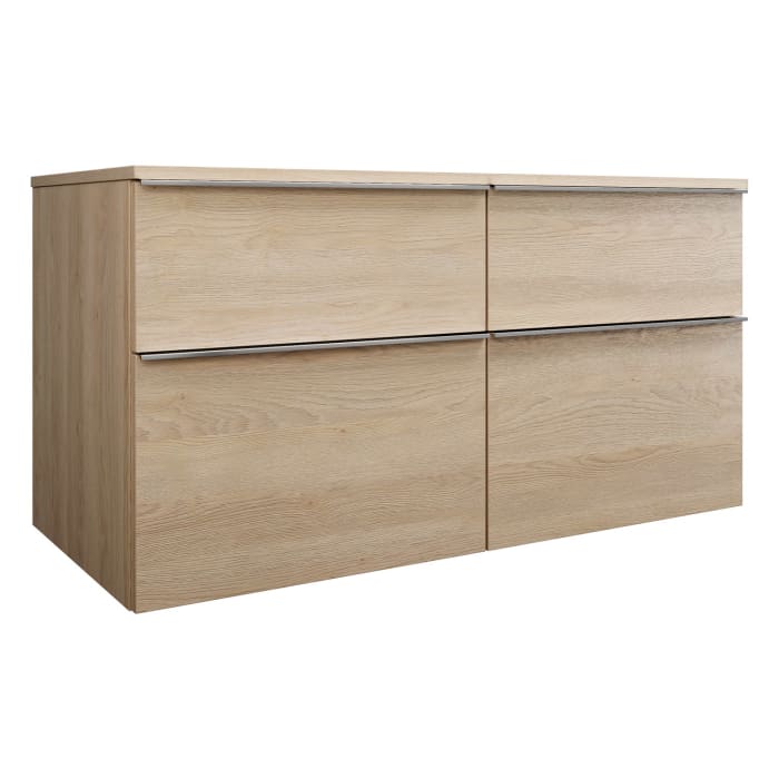 burgbad Eqio Waschtischunterschrank mit Konsolenplatte 120 cm, rechts, mit Griffleiste G0251