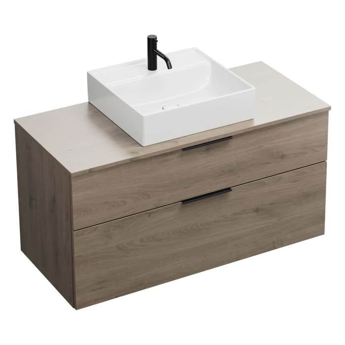 burgbad Eqio Waschtischunterschrank mit Konsolenplatte 120 cm, mit Griff G0200