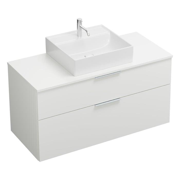 burgbad Eqio Waschtischunterschrank mit Konsolenplatte 120 cm, mit Griff G0146