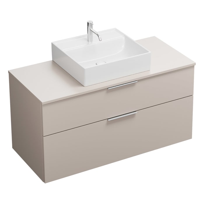 burgbad Eqio Waschtischunterschrank mit Konsolenplatte 120 cm, mit Griff G0146