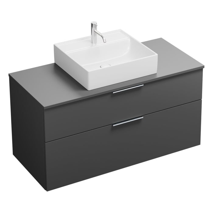 burgbad Eqio Waschtischunterschrank mit Konsolenplatte 120 cm, mit Griff G0146