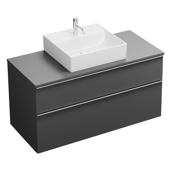 burgbad Eqio Waschtischunterschrank mit Konsolenplatte 120 cm, mit Griffleiste G0251