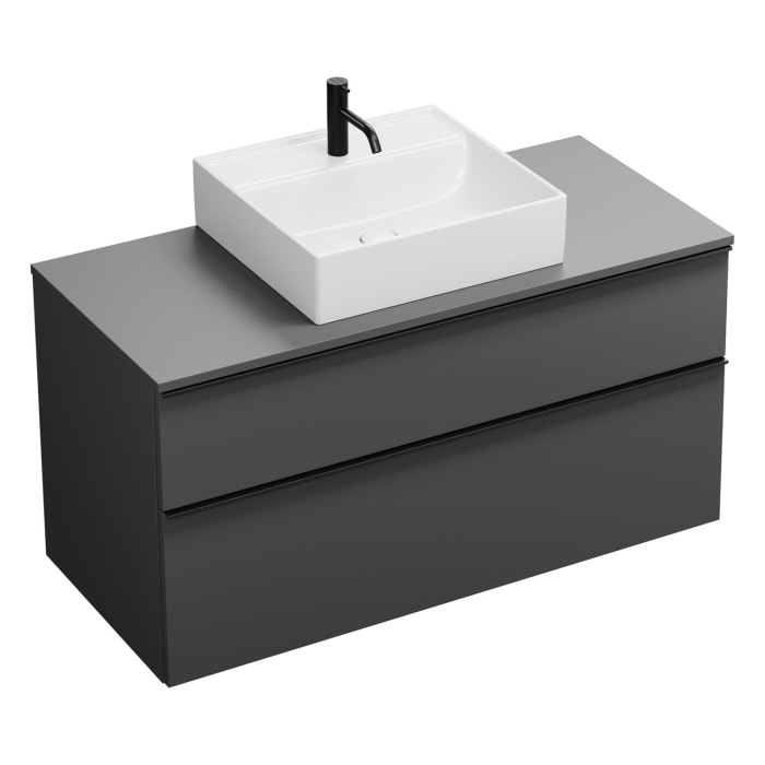 burgbad Eqio Waschtischunterschrank mit Konsolenplatte 120 cm, mit Griffleiste G0252