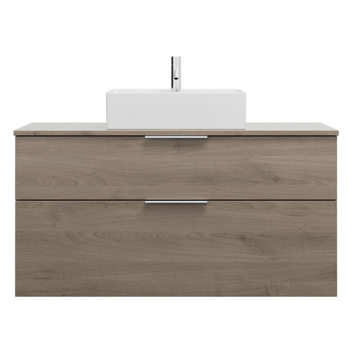 burgbad Eqio Waschtischunterschrank mit Konsolenplatte 120 cm, mit Griff G0146