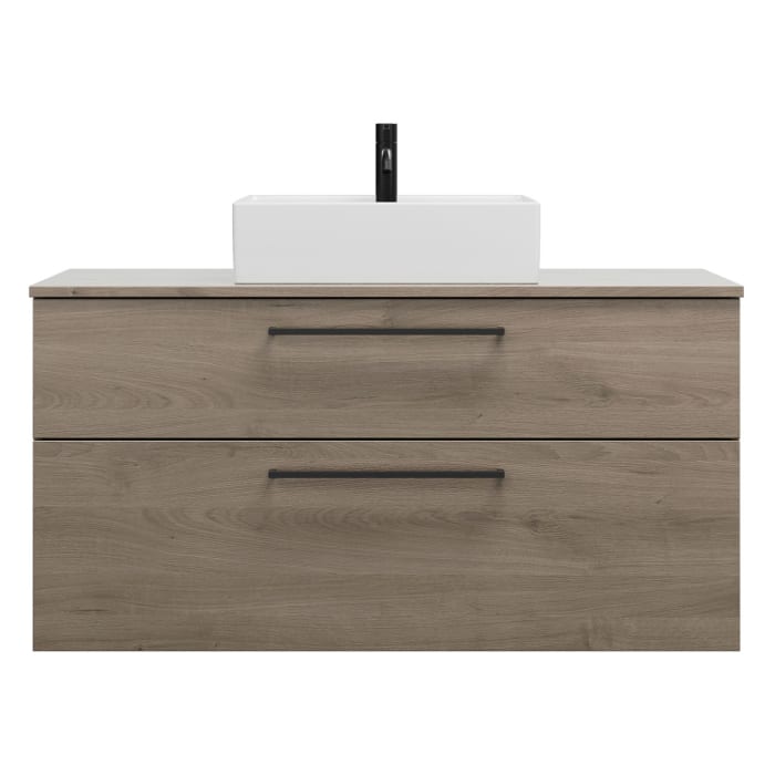 burgbad Eqio Waschtischunterschrank mit Konsolenplatte 120 cm, mit Stangengriff G0234