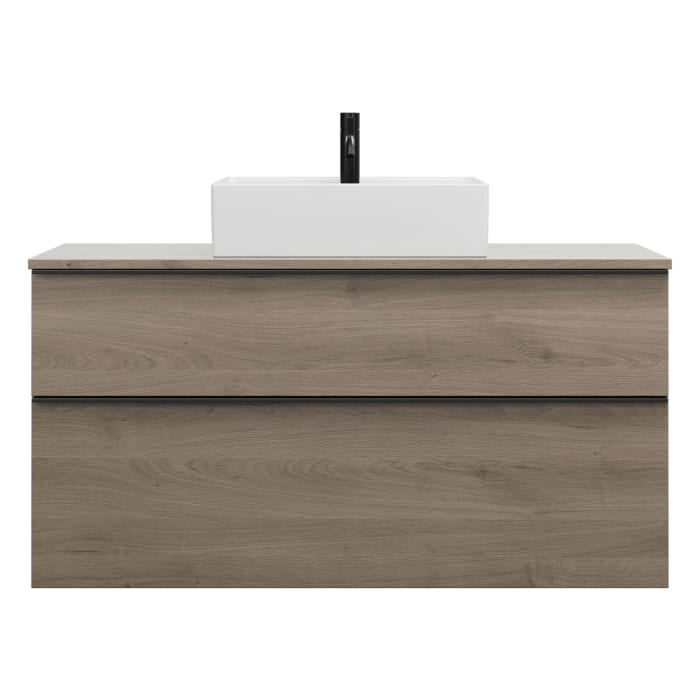 burgbad Eqio Waschtischunterschrank mit Konsolenplatte 120 cm, mit Griffleiste G0252