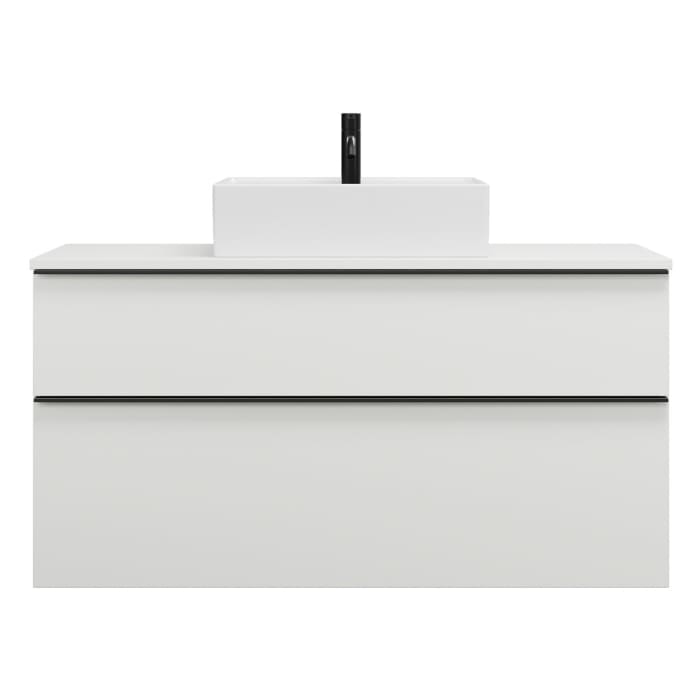 burgbad Eqio Waschtischunterschrank mit Konsolenplatte 120 cm, mit Griffleiste G0252