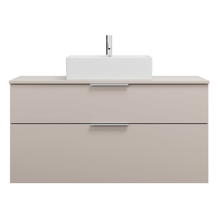 burgbad Eqio Waschtischunterschrank mit Konsolenplatte 120 cm, mit Griff G0146