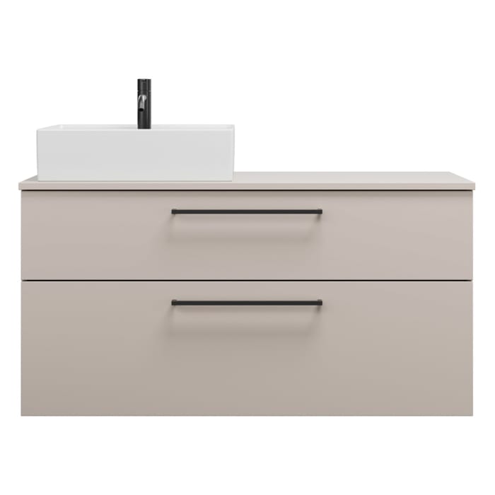 burgbad Eqio Waschtischunterschrank mit Konsolenplatte 120 cm, links, mit Stangengriff G0234